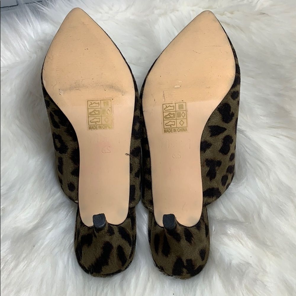 Anthro Mi.iM Leopard Print Suede Mules Sz 6.5‎ - Picture 6 of 6